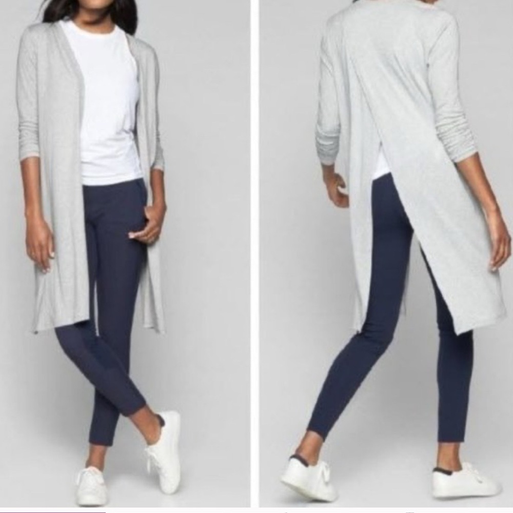 Donna Karan Active Split Back Open Front Long Dus… - image 1